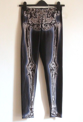 Black milk skeleton leggings - black,