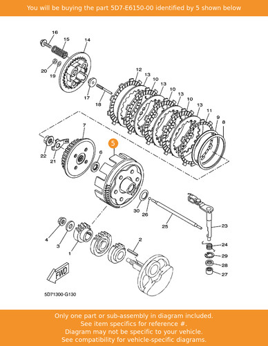 Yamaha primary driven gear - primary,
