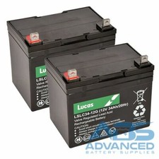 Pair of Lucas 12v 34ah