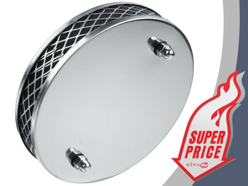 Chrome pancake air filter - pancake, for