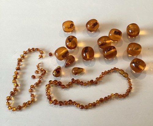 Natural baltic amber beads - natural,