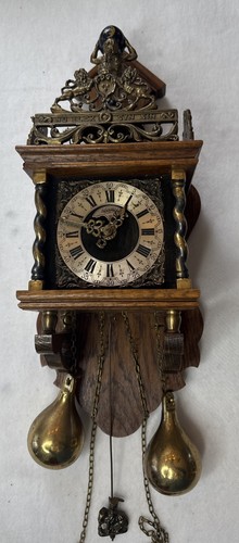 Antique dutch wall clock day - clock,