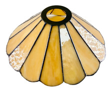 Meyda Panel Honey Amber Stained Glass Tiffany Pendant Hanging Lamp Light Shade