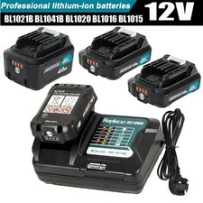 Battery&Charger for Makita 10.8V 12V CXT BL1021B BL1020B BL1041B BL1040B 4Ah 2Ah