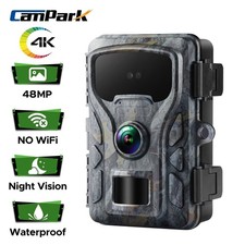 Wildlife Trail Camera 4K 40MP Hunting Game with 120°Wide Angle 0.1s Trigger Time