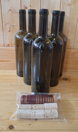 Bottles wine with corks - 6,