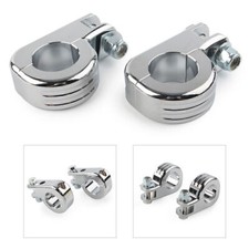 Chrome 1.5" Highway Foot Peg Mounting For Harley Touring Road King Engine Bars