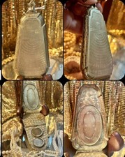 Antique 1920s Coin Dance Powder Compact Makeup Case Missing Chain & Mirror Vtg