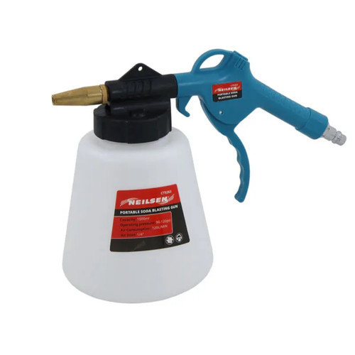 Portable soda blasting - soda, gun