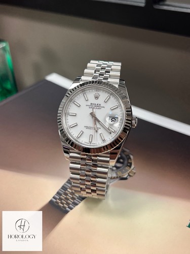 Rolex datejust white - rolex, men's