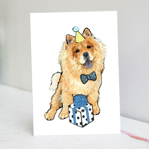 Chow birthday - card,