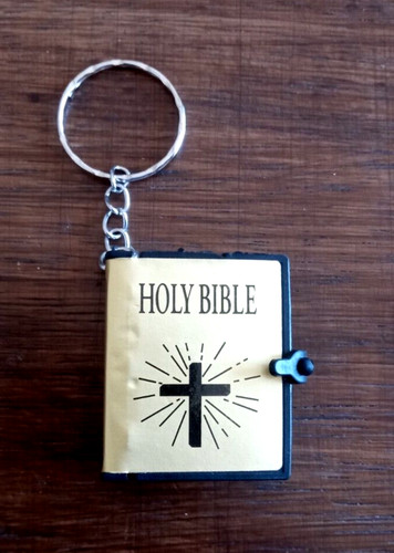 Miniature holy bible keyring - miniature,