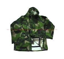 Rare Genuine Swedish Woodland Camo M-90 waterproof Jacket Parka Shell 180-75 MR