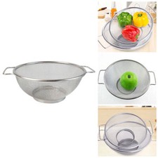Stainless Steel Kitchen Bowl Drainer Vegetable Sieve Colander Fine Mesh Strainer