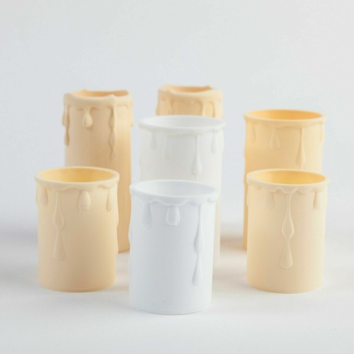 White cream candle wax drip - white,
