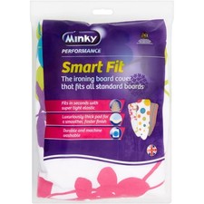 Minky Smartfit Ironing Board Cover 125x45cm Elasticated Fast Fit Felt Pad