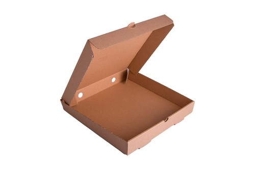 Pizza boxes plain brown - -,