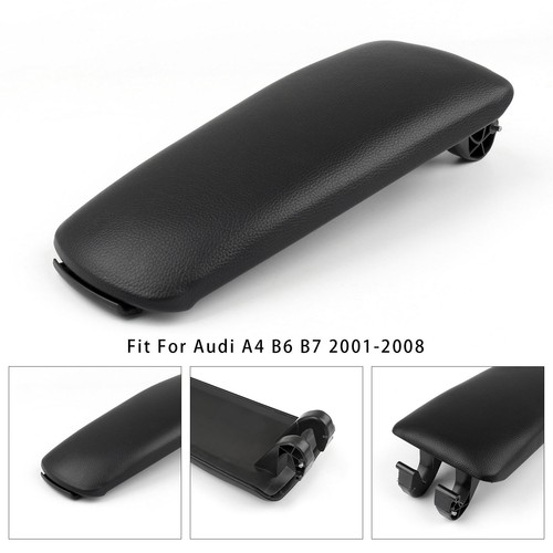 Black leather armrest - armrest, centre
