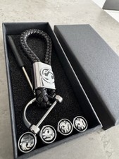 Vauxhall Luxury leather keyring Braided keychain fob Gift box NEW💙💖