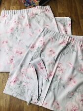 Laura Ashley Baeatrice cyclamen Curtains & Tie Backs width 58" each by 67" drop