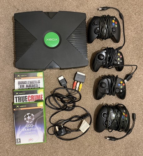 Original xbox console bundle - console,