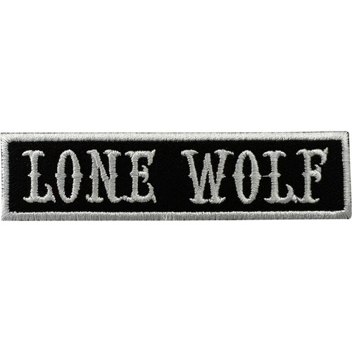 Lone wolf patch iron sew - lone,