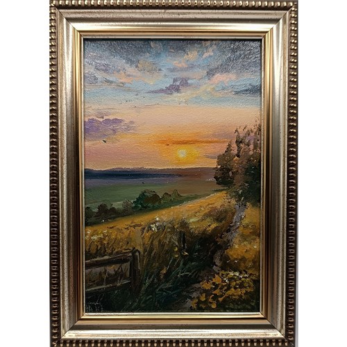 Original sunset landscape - original,