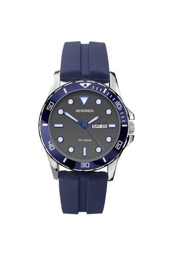 Sekonda gents blue silicone - gents,