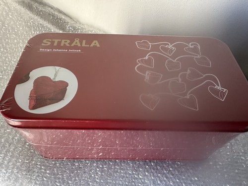 Ikea strala red heart string - red,