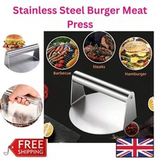 Stainless Steel Burger Press 4.72 Inch round Burger Smasher Heavy-Duty Smash UK