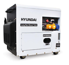 Hyundai 7.5 kVA / 6 KW Long Run Standby Diesel Generator With   1 Year Warranty