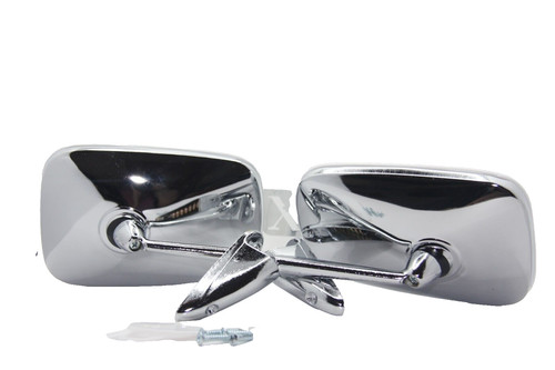 Chrome car mirrors door wing - car,