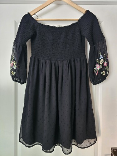 Zara black bardot - zara, smock