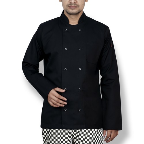 Black long sleeve chef jackets - sleeve,