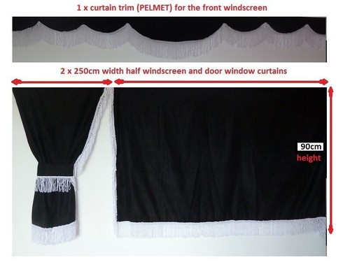 Truck side curtains - side, black