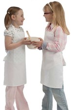 Childrens White Bib Apron Kids