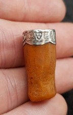 1901 Antique English Silver Rimmed Tiny Cheroot Cigarette Cigar Holder - Unusual