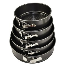5Pc Round Cake Tins Baking Set Non-Stick Set of 5 Tier Wedding