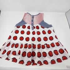 Catimini girls size 10 A top a line large dots sleeveless