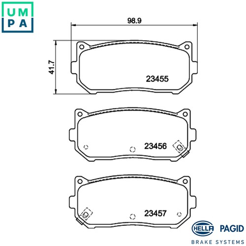 Brake pad set disc - brake, 8db