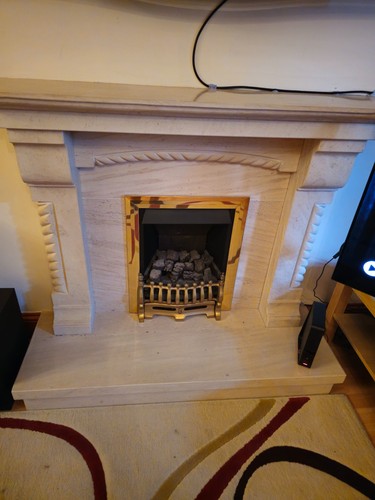 Marble fireplace surround used - surround,