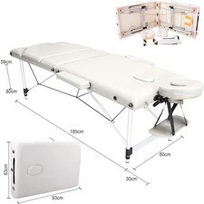 Vesgantti Portable Massage Bed Table - 3-Section Aluminium Foldable Beauty Couch