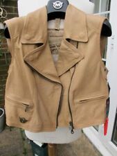 100% leather WAISTCOAT Matchless motorbike Manx sleevelss jacket gilet uk10 bnwt