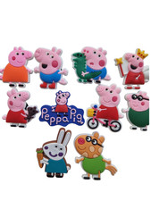 Lot of 10 Vibrant Crocs Jibbitz Peppa Pig Kid Shoes & Wristband Charms Gift Toy