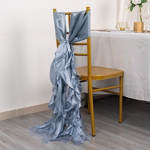 Dusty blue curly willow - blue,