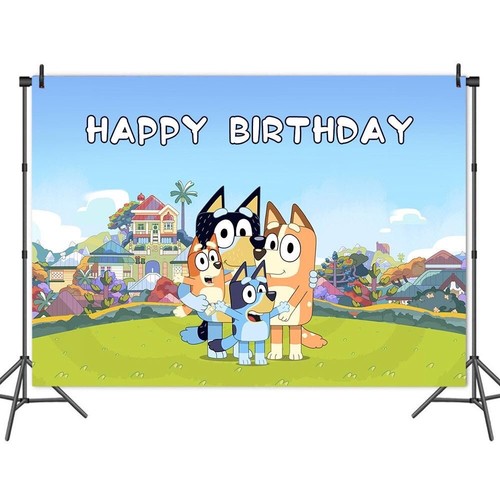 Bluey backdrop birthday - backdrop, party