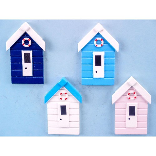 Beach hut fridge magnet - beach,