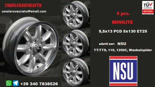 Minilite wheels 13 inch - 5.5j,