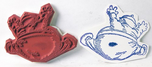 Rubber stamp roly poly man - poly,