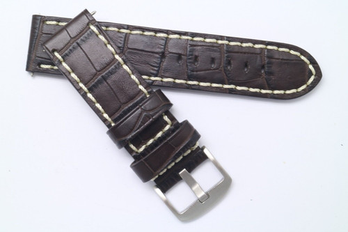 24mm brown croco - brown,